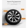 15 inch Knife Style Hubcaps Black & Silver Wheel Covers for Cars Set of 4 Fits Honda Volkswagen, Chevy, Mazda,Dodge Hub Caps