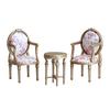 1/12 Scale Wooden Dollhouses Furniture Set Mini Wooden Table And Chair For Kids Floral Pattern