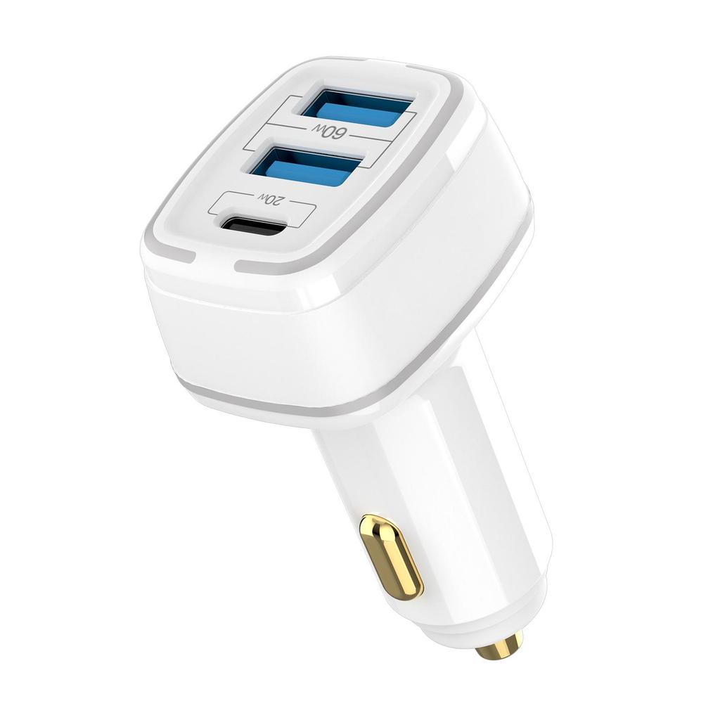 80W 5A Type-C PD3.0 & QC4.0 Fast Car Charger, Fully Compatible, Smart Charging