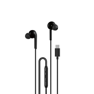 X3C In-ear Wired Headphones with Microphone and Remote Control USBC 12m Black