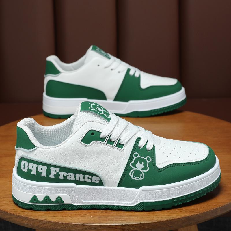 

Мужские летние дышащие белые модные повседневные спортивные туфли на толстой подошве в корейском стиле Size 42