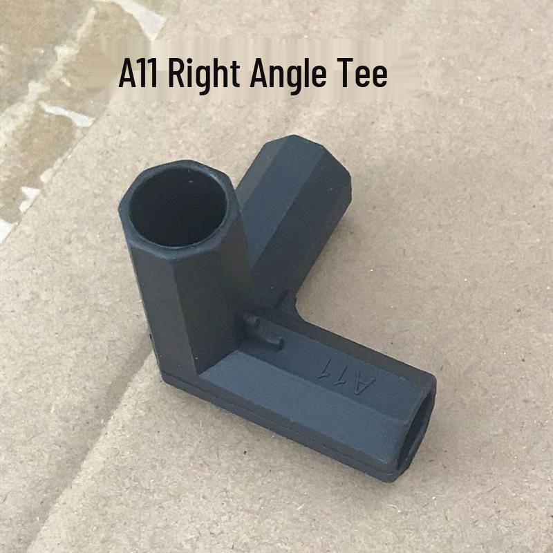 Right-Angle Three-Way Greenhouse Heating Tent Connector for Gardening Tools.