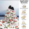 1pc Watermelon Pigs Lightweight Flannel Blanket, Comfortable and Warm Blanket, for Office and Camping Sofa Bed019