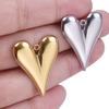 6pcs 13/15/16/29mm Fashion Heart Charm Stainless Steel Charms For Jewelry Making Supplies Handmade Earring Bracelet Love Pendant