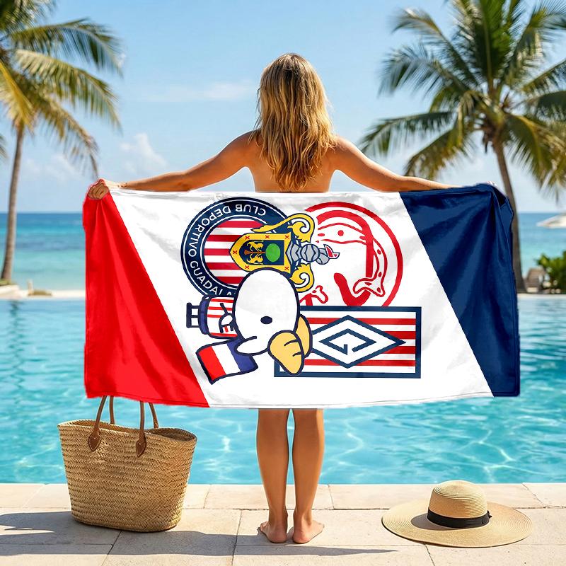 Usa Fc Fashion Beach Towel: Ideal for Summer Adventures Soft, Absorbent and Quick Drying Suitable for Swimming and Bathing