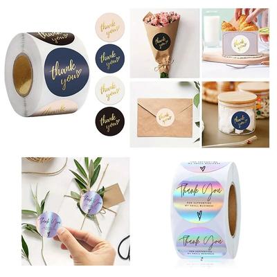 Thank You Stickers Self-Adhesive Envelope Sealing Labels for Gift Wrapping Decor Perfect for Correspondence and DIY Supplies