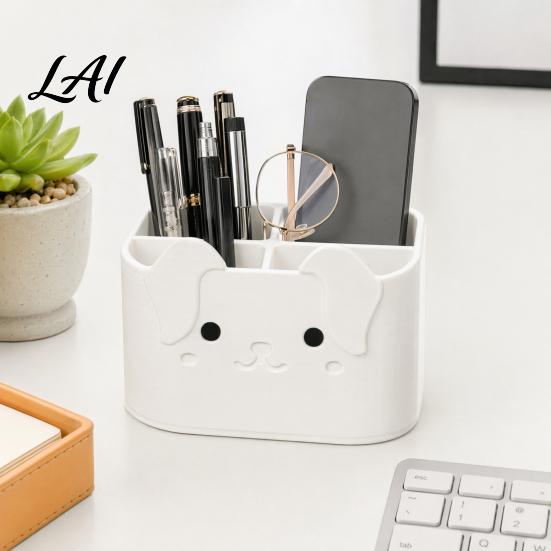 3D Printed Storage Container Remote Control Holder Animal Design Box Desk Organizer for Desk 4-Compartments TV Caddy Desktop