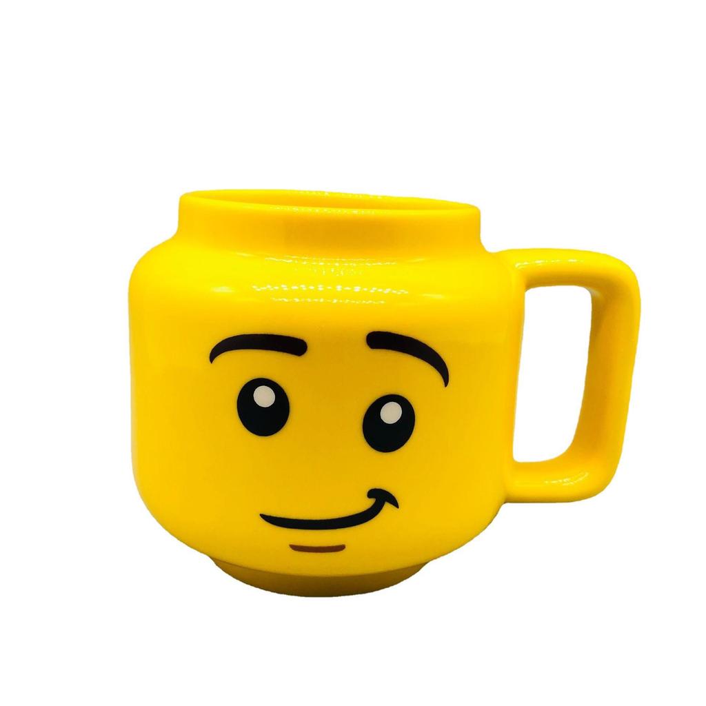 Creative Personality Cute Expression Ceramic Mug | Little Figure Head with a Smiling Face | Unique Gift Cup for Drinking Water.