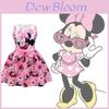 Rochie Fetiță Minnie Mouse Cu Imprimeuri Desenate Pentru Fete De Vară Rochie Casual Din Amestec De Bumbac Fete