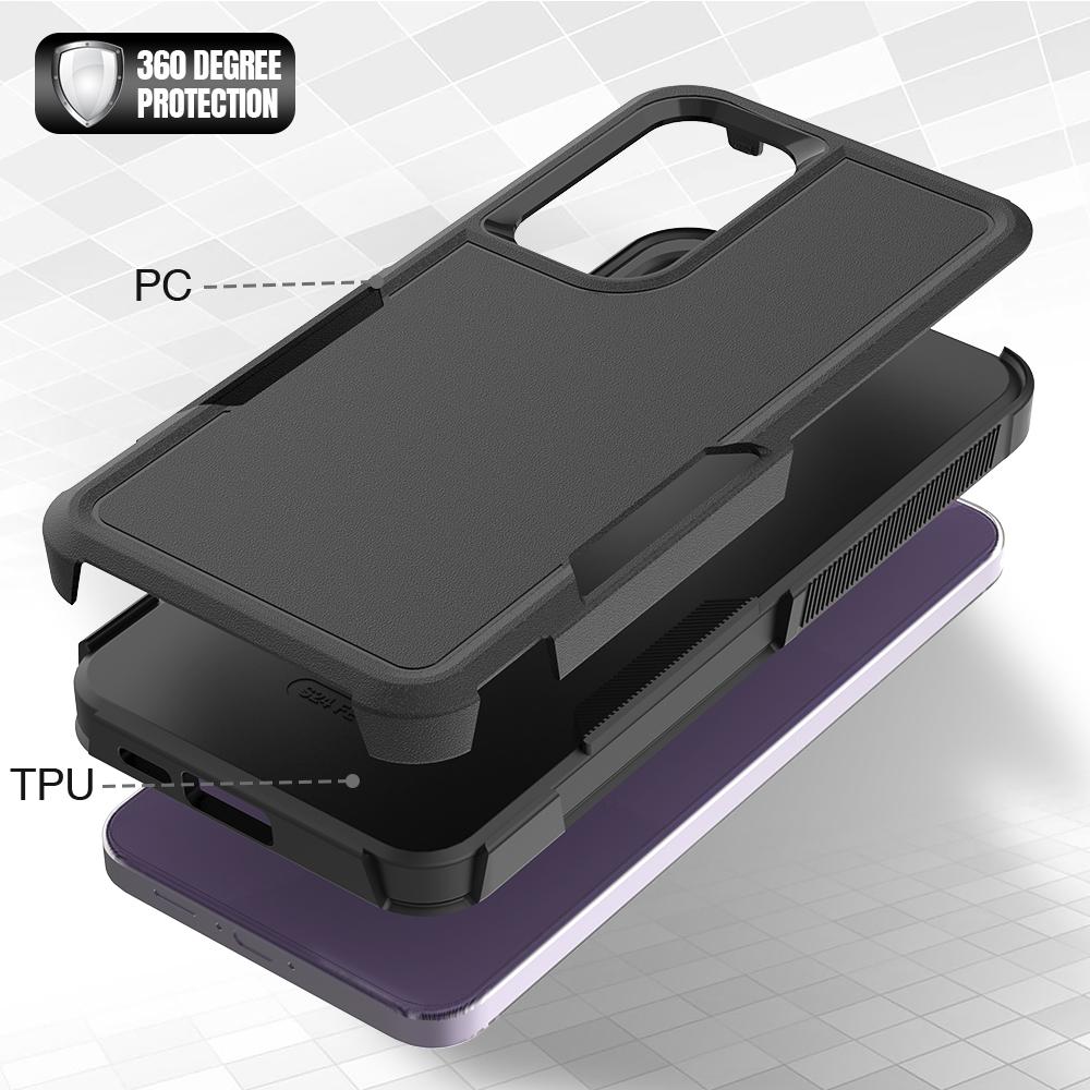 New TPU/PC Case for Samsung Galaxy S24 FE S25 Plus Ultra Edge S24+ Shockproof Phone Cover Armor Shell Dual Layer Protection Funda Capa