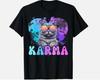 Cute Funny Cat Lover Heart Shape Karma T-Shirt