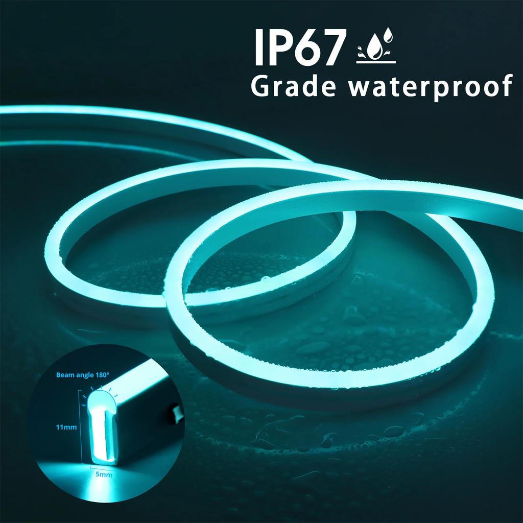 Neon Lights RGB LED Strip Light 5V USB Neon Sign Ribbon Tape 1-5m Bluetooth App&Remote Control Waterproof Room Party Decoration