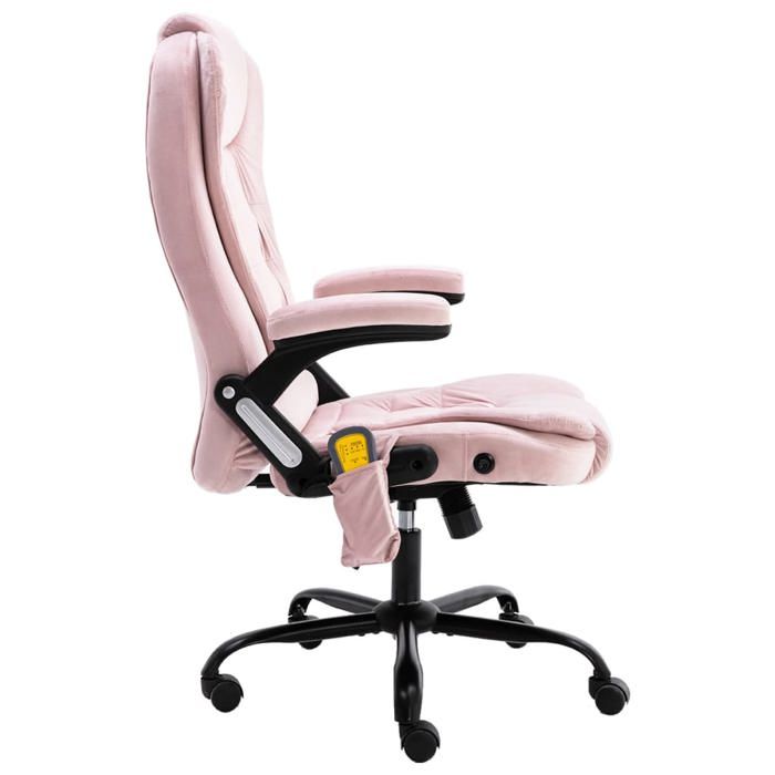 VidaXL Massage Office Chair Pink Velvet 20574