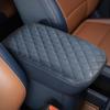 JOYTUTUS Center Console Cover Compatible With Ford Maverick 2025 2024   Leather Armrest Cover Center Console Cushion Maverick Accessories, Dark Blue