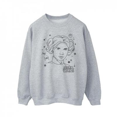 Mens Episode IV: A New Hope Leia Christmas Sketch Sweatshirt
