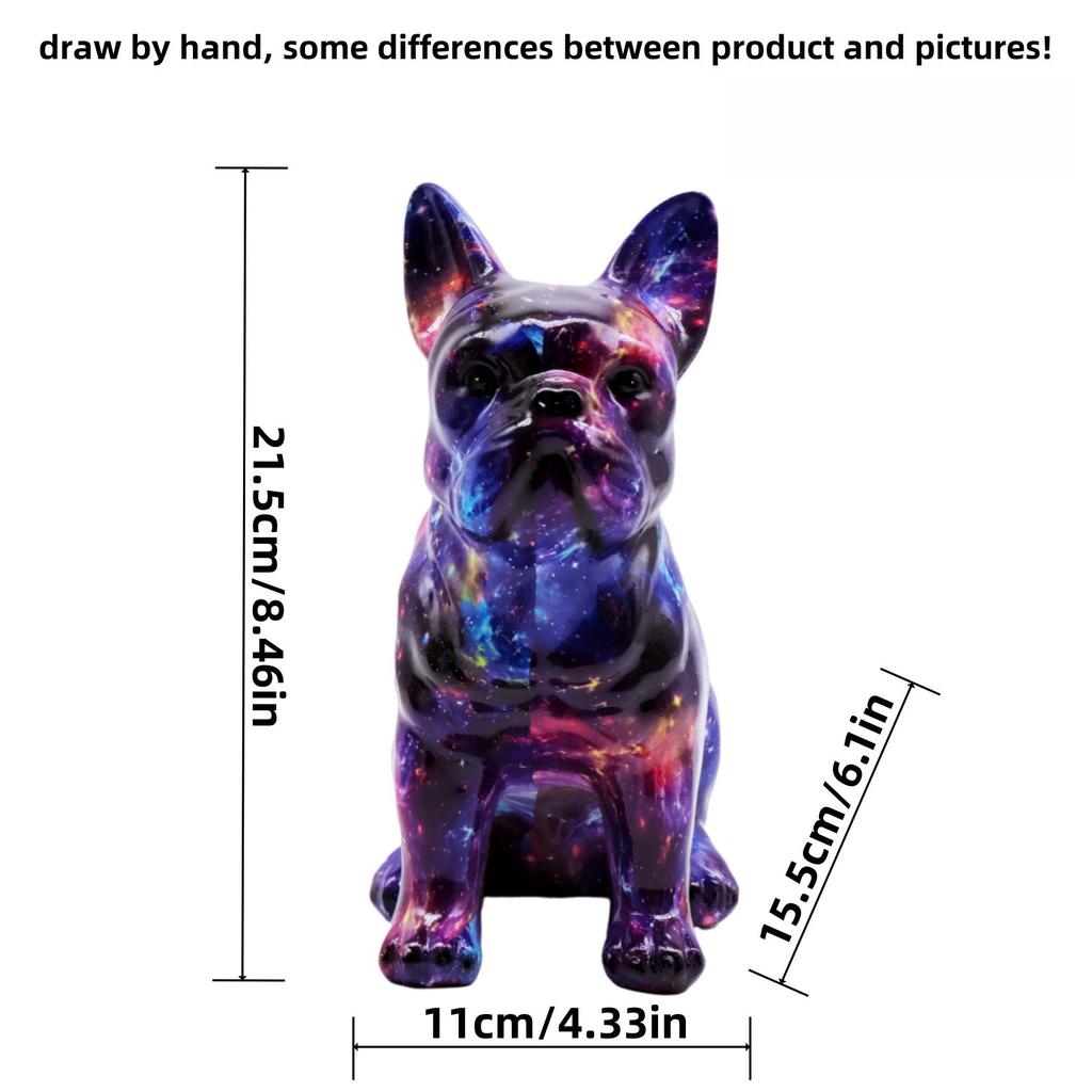 Modern Minimalist Starry Sky Color Fighting Dog Figurine As Creative Home Storage Cabinet Decoration, Office Desk Accessory