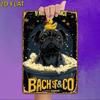 2D Flat, 2D Flat,1pc,"Back To Bach: A Pug's Bath Time Adventure with Bach & Co." Metal Iron Sign, Pre-Drilled Holes, Suitable for Indoor, Garden,Outdo
