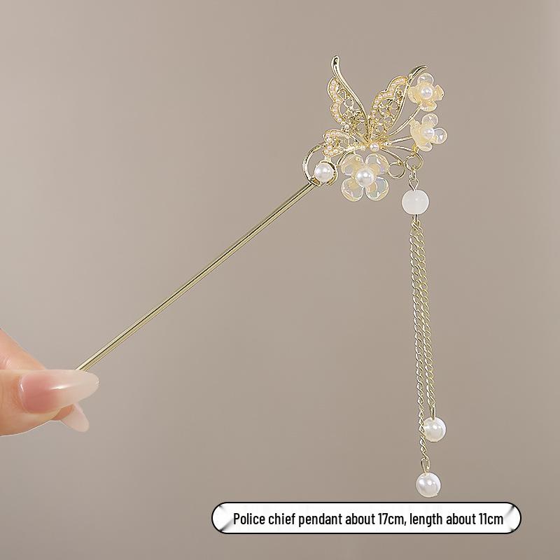 Vintage Chinese Style Hairpin for Updos - Elegant Retro Hair Stick with Tassel for Qipao