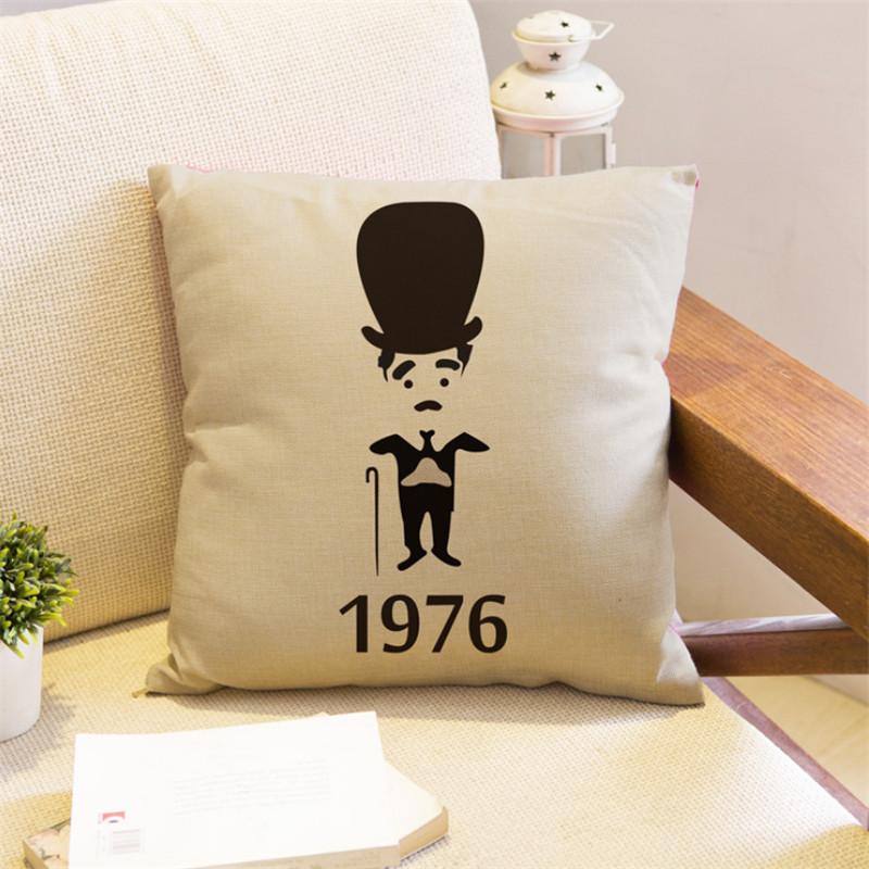 

45x45cm Vintage Flag Printed Cushion Cover Pillow Case Thicken Cotton Linen Sofa Home Living Room Chair Seat Decoration 45x45cm