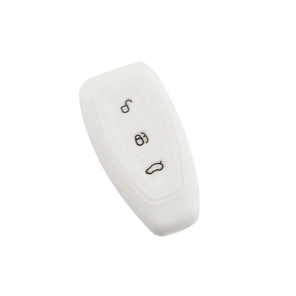 Silicone Key Cover For Ford Fiesta Focus Mondeo Mk4 Mk3 Ranger Ecosport Kuga 2 3 St Car Smart Remote Key Case Fob