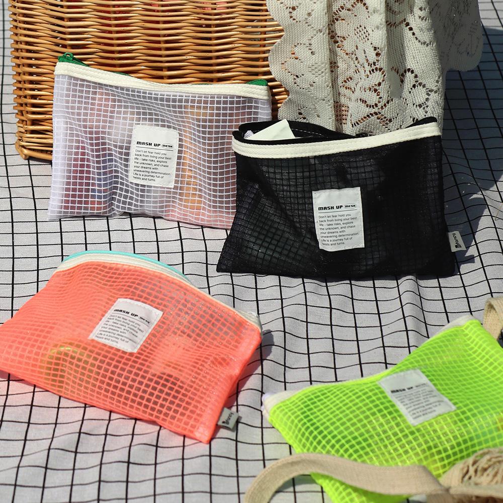 

KOREA MASH UP FLAT POUCH косметичка для макияжа косметичка дорожный футляр органайзер для хранения карманные туалетные принадлежности