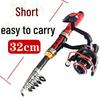Compact Super Hard Carbon Mini Sea Fishing Rod - Portable and Ultra-Short Design for Rock and Sea Fishing