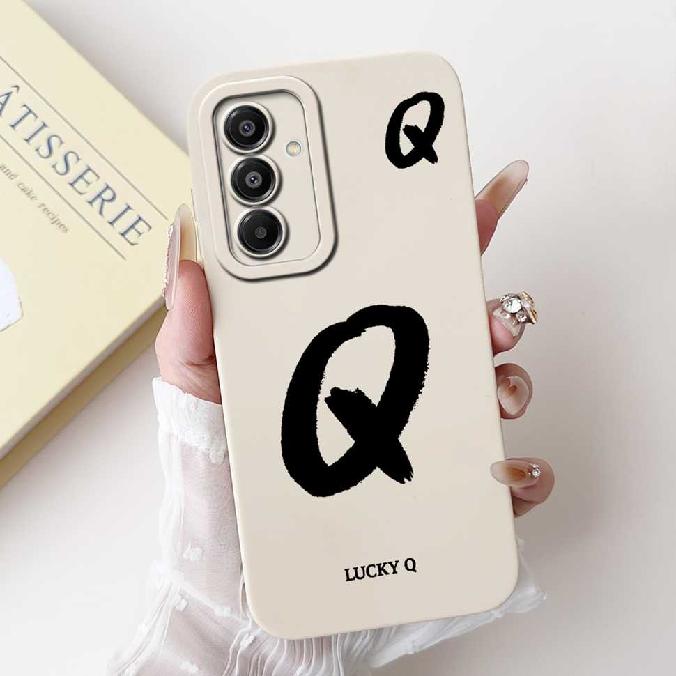 For Samsung Galaxy A17 4G Case New Lucky Letters A-Z Soft Silicone Back Cover For Samsung A17 A17 4G 5G 2025 Phone Cases Bumper