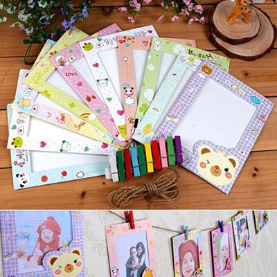 9 Stück 6 Zoll Rahmen Cartoon DIY Wandbehang Fotopapier Bilder Flim Album