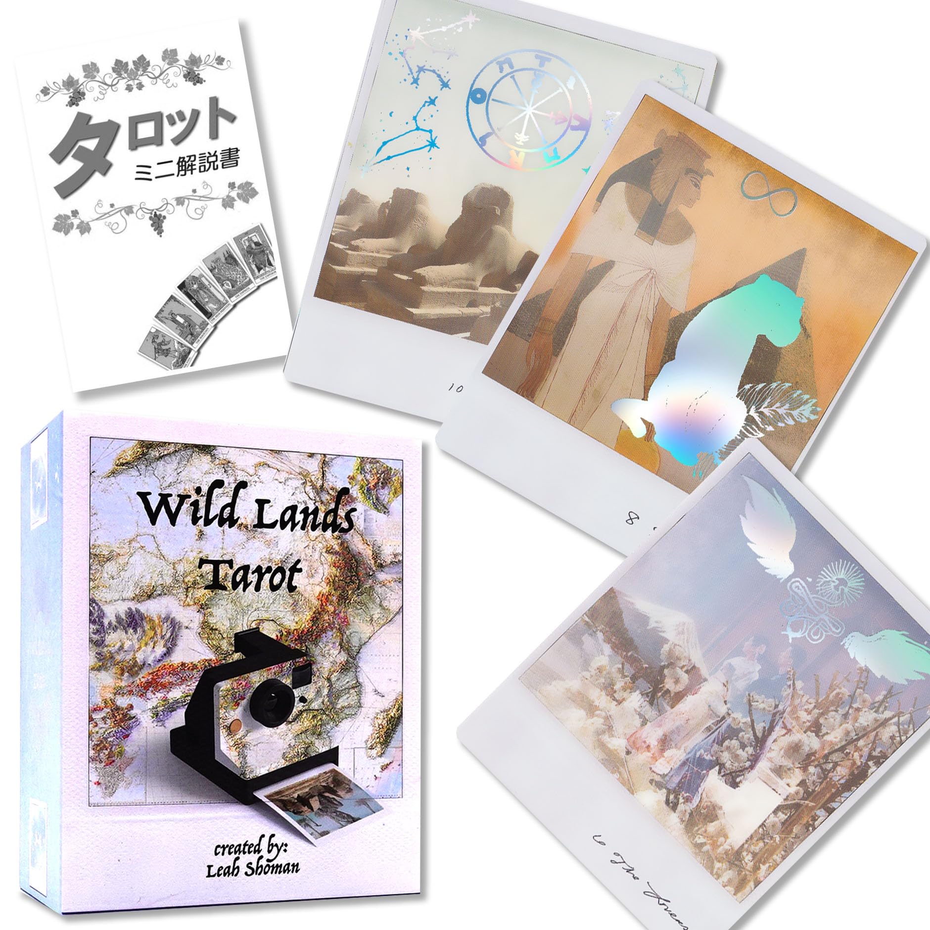 Wild Lands Tarot - Authentic FLATLAND Tarot Deck with Japanese Instructions and 78 Cards