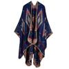 Geometric Rhombus Fashion Extra Long Thick Imitation Cashmere Ethnic Travel Shawl Cape