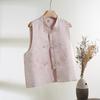 Satin Jacquard Crew Neck Vest Women's Early Spring New High-end Temperament Cardigan Vest
