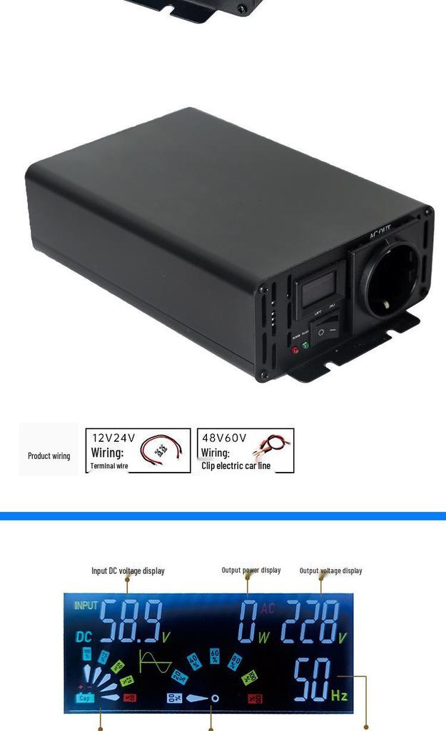 European Standard Pure Sine Wave Inverter, 12V-96V to 110V 60Hz, 500W-5000W Household Use