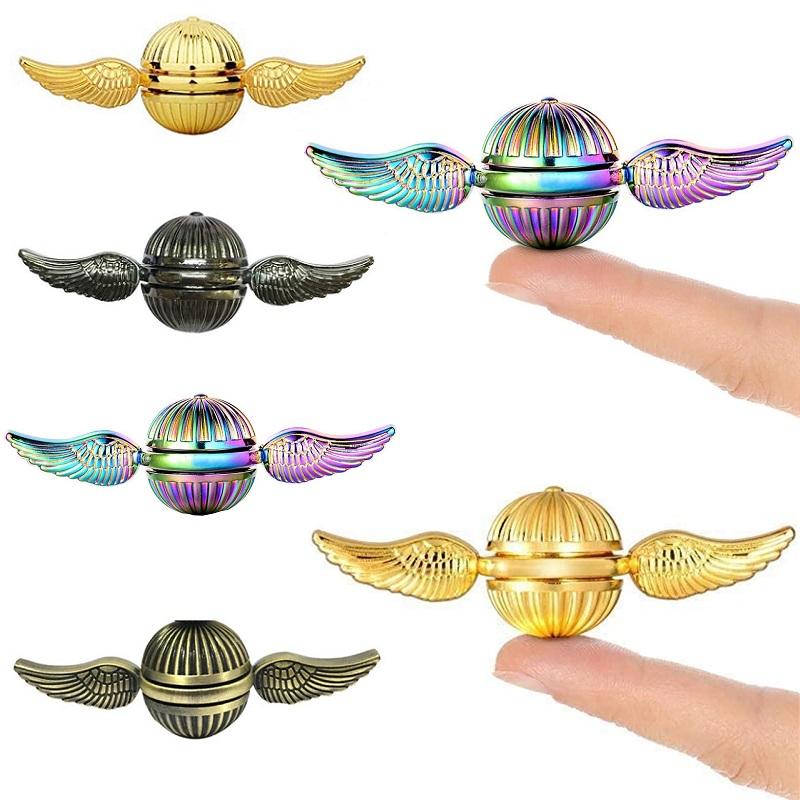 Goldener Schnatz Fidget Spinner für Kinder Erwachsene Anti-Stress Fidget Spielzeug Antistress Ball Metall Finger Rotationsspinner Schreibtisch EDC Spielzeug