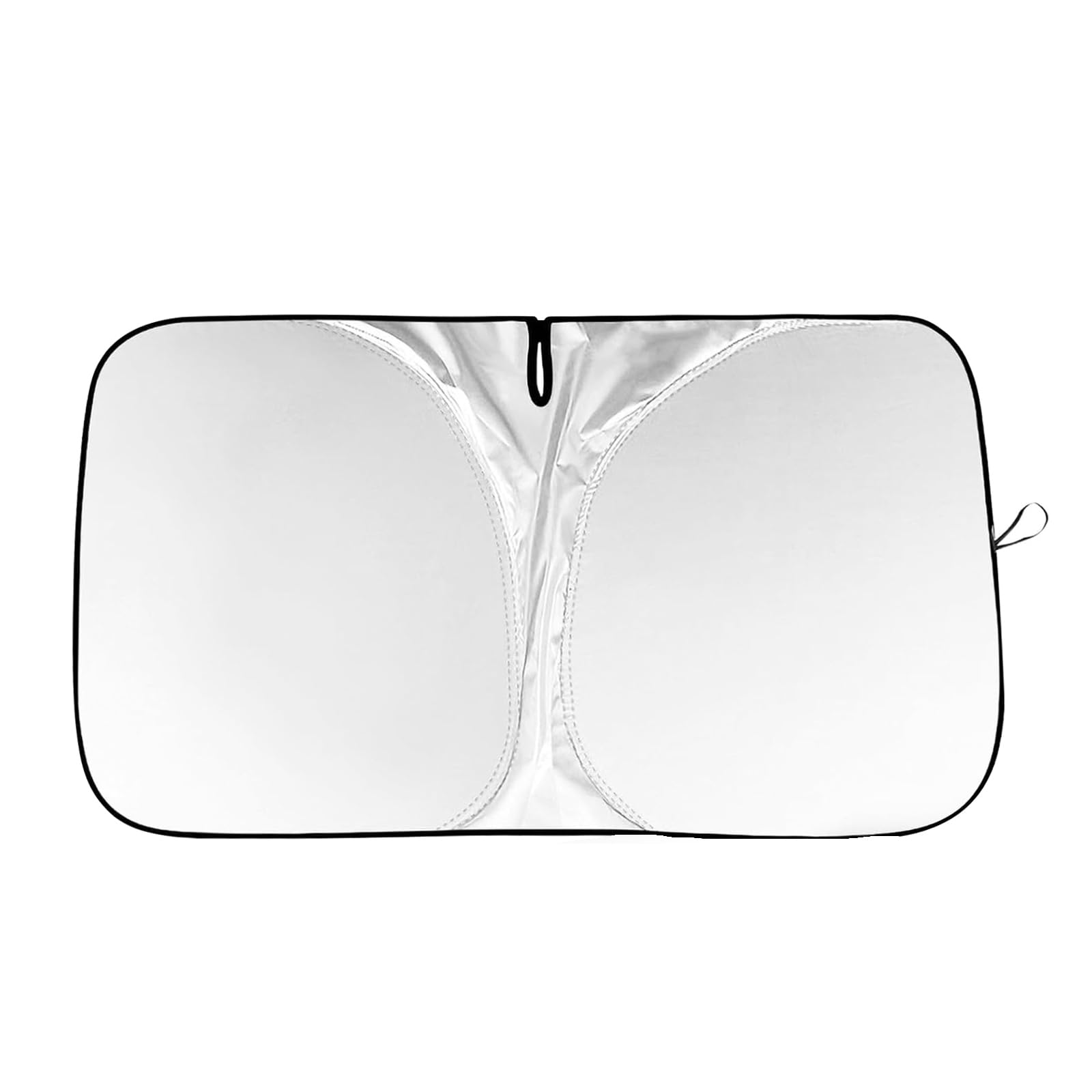 

IUSOT Folding Car Front Thick Construction with Light Blocking Easy No Suction Cups or Dashboard Sunshade for Storage Bag Fits Rearview Mirror Light