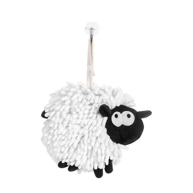 Cartoon Sheep Cotton Hand Towel With Absorbent Polyester For Kids Bathroom Use