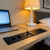 Slide Cover Single Pull Embedded Outlet 220V Standard Socket with 2 220V Ports and 2 USB Ports for Desk Installation