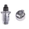 7 Pin Towbar Trailer Socket Metal Aluminium Alloy Towing 12V Round Adapter Car Lights Connectors for Boats Truck Caravan