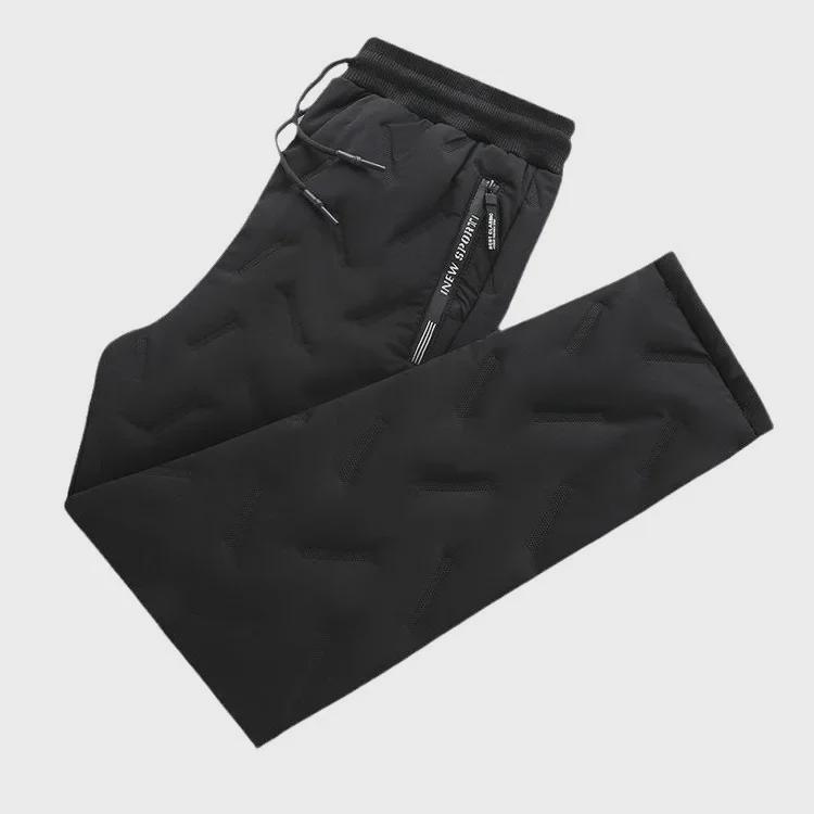 Men's Winter Warm Lambskin Pants: Fashionable, Thickened, Velvet-Lined, All-Match Casual Loose Fit.