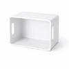 White Container Organizer with Holders for Small Items, Cables, Office