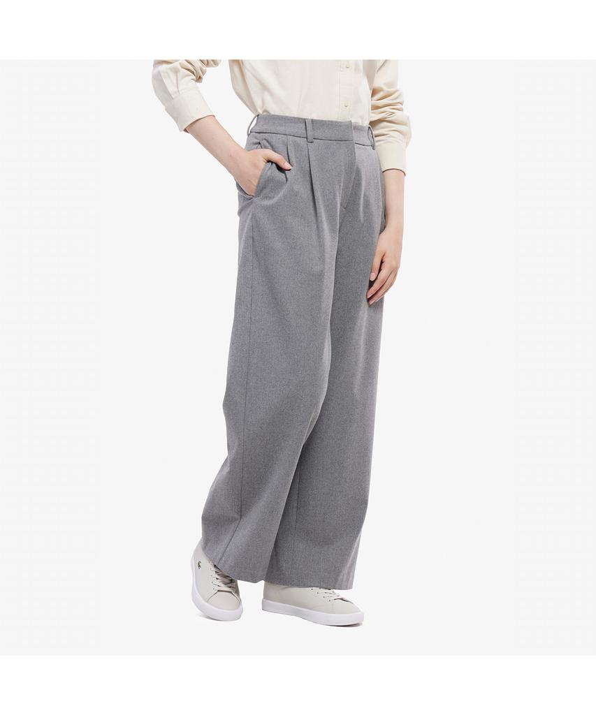 LACOSTE Women'S Semi-Wide Flannel Tuck Pants Hf710E-55N Cca