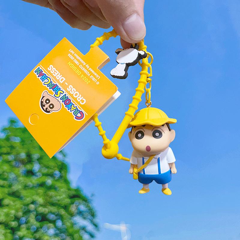 1Pcs Creative Genuine Crayon Shin-Chan Keychain Cute Cartoon Anime Doll Bag Pendant Small Gift Decoration Accessories