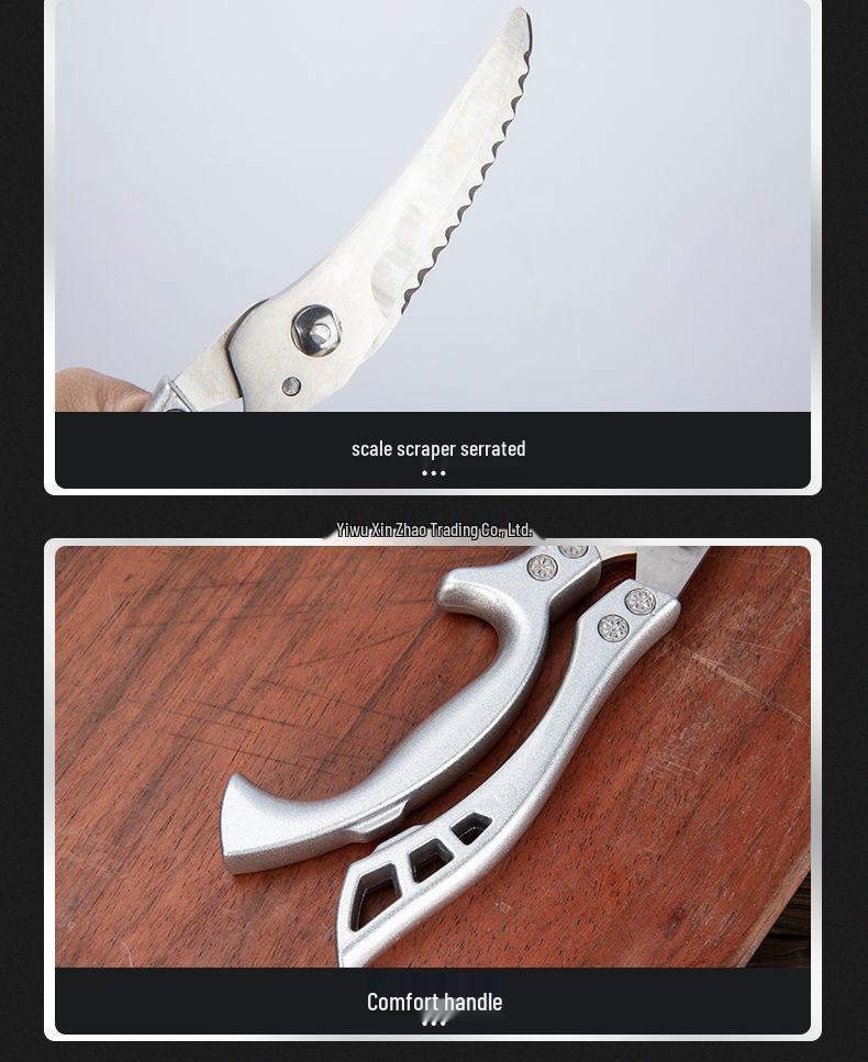 Seiko Multifunctional Stainless Steel Kitchen Scissors for Poultry and Bones