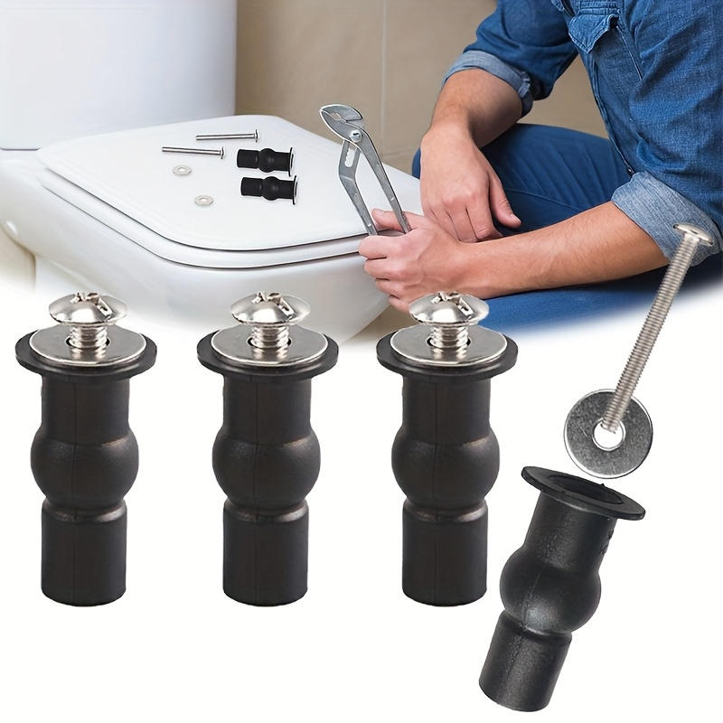 2Pcs/4Pcs Toilet Seat Screw Hinge Expansion Rubber Top Universal Nut Cover Tray Fixing Toilet Blind Hole Bathroom Toilet Seat Parts