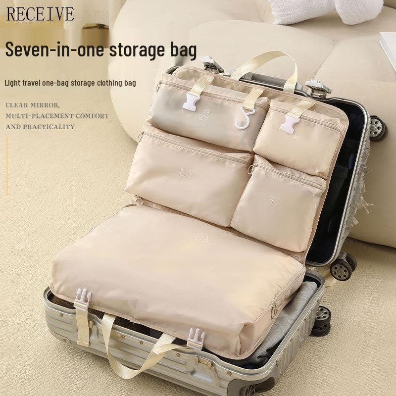 Suihe 7-in-1 Portable Organizer Bag for Clothes, Underwear, and Socks - Large Capacity Travel Storage Solution