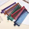 2PCS Pencil Case, with Zipper Large Opening, Transparent Mesh Fabric Organizer, Lightweight Storage Bag for School Office Travel