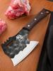 High-Carbon Stainless Steel Butchering Knife with Ergonomic Wooden Handle for Professional Chefs