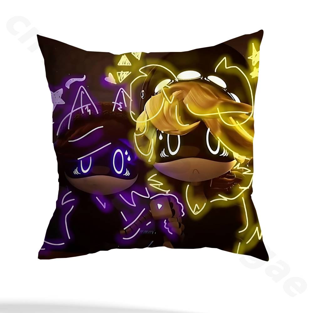Cute Dog UZI Killers pillowcase casual style decoration, suitable for home decoration (excluding pillow core)