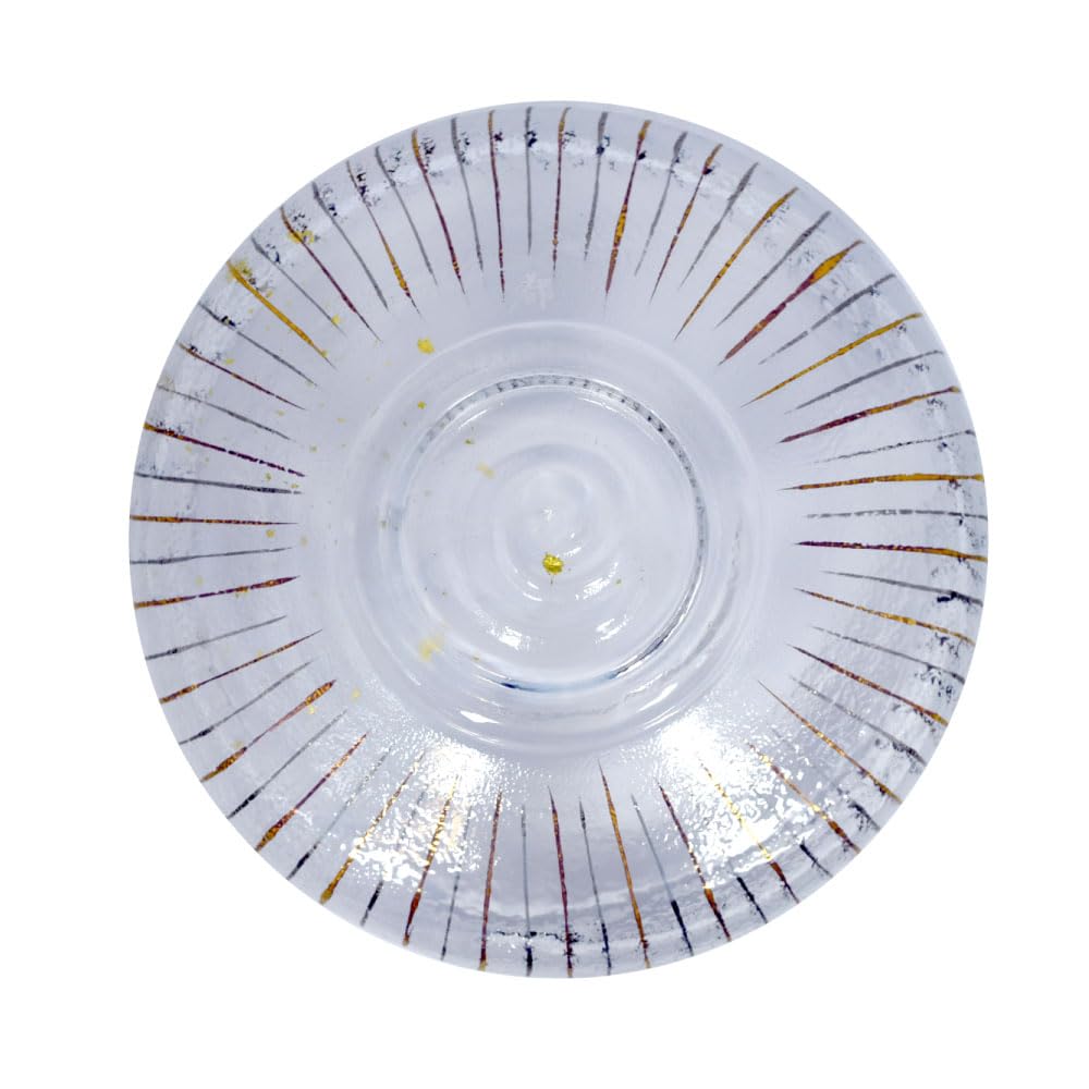 Matcha Tea Platinum Made by Miyako Imaoka Bowl, Glass, Horse-shaped Bowl, Gold, Horsetail, Non-heat-resistant,