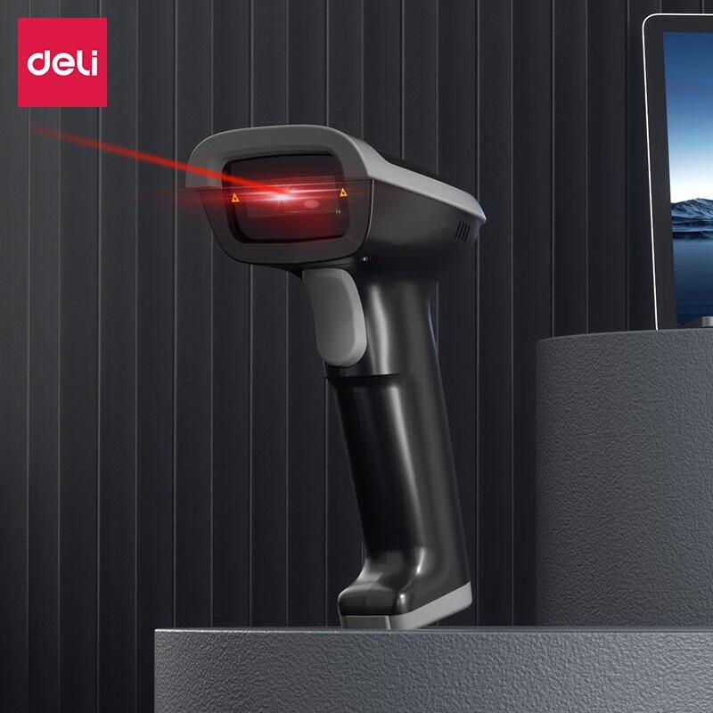 Deli 14881B Wireless 1D Barcode Scanner