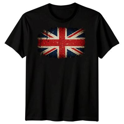 Union Jack Flag British Culture Distressed Mens T-Shirt UK Heritage